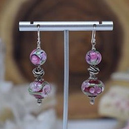 Pink Posies Earrings